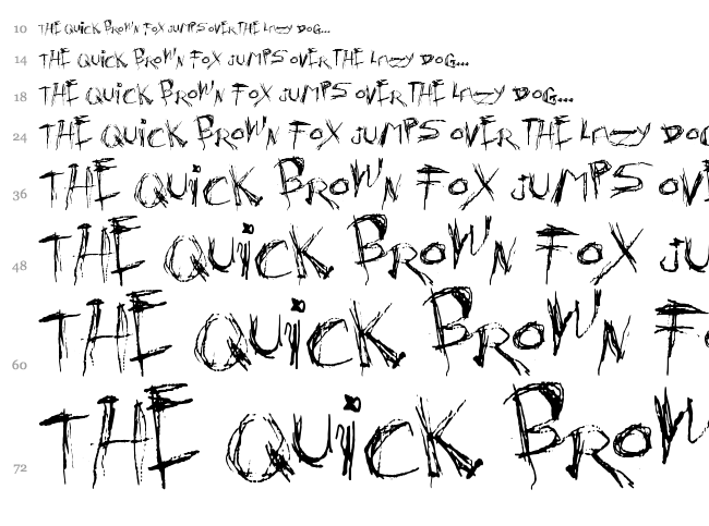 Killer's Move font waterfall